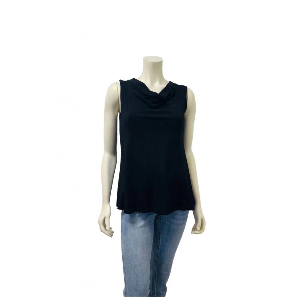 NEW HEARTSTRING women's cowl neck tank top in black